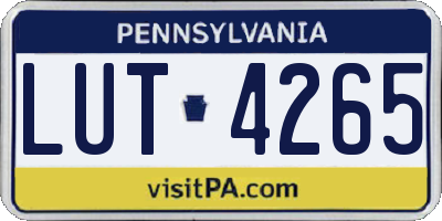 PA license plate LUT4265