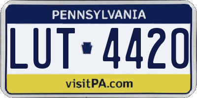 PA license plate LUT4420