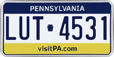 PA license plate LUT4531