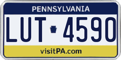 PA license plate LUT4590