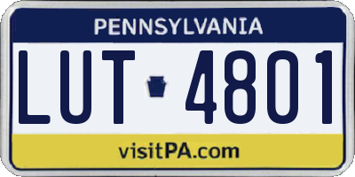 PA license plate LUT4801