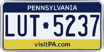 PA license plate LUT5237