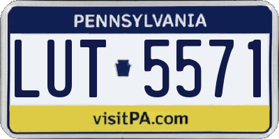 PA license plate LUT5571