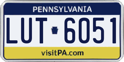 PA license plate LUT6051