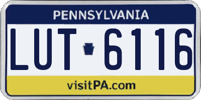PA license plate LUT6116