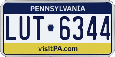 PA license plate LUT6344