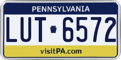 PA license plate LUT6572