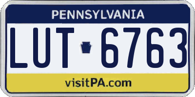 PA license plate LUT6763