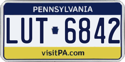 PA license plate LUT6842