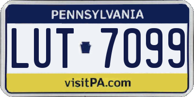 PA license plate LUT7099