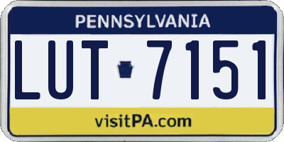 PA license plate LUT7151