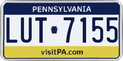 PA license plate LUT7155