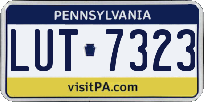 PA license plate LUT7323