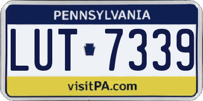 PA license plate LUT7339