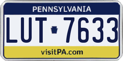 PA license plate LUT7633