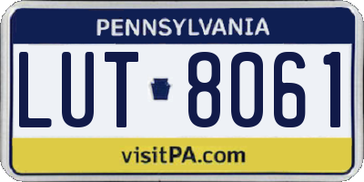 PA license plate LUT8061