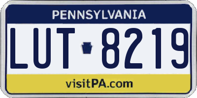 PA license plate LUT8219