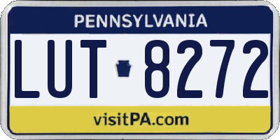 PA license plate LUT8272