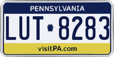 PA license plate LUT8283