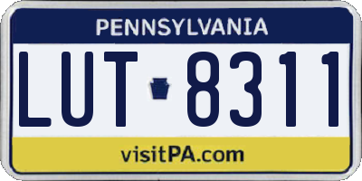 PA license plate LUT8311