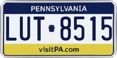 PA license plate LUT8515