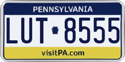 PA license plate LUT8555
