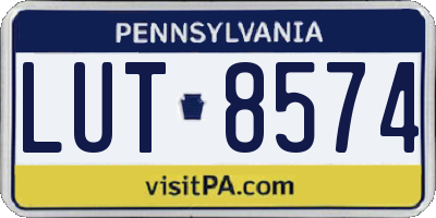 PA license plate LUT8574