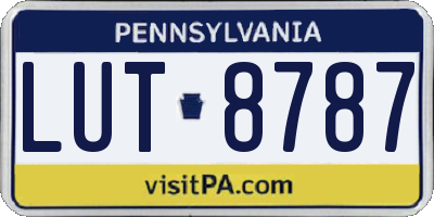 PA license plate LUT8787