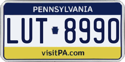 PA license plate LUT8990
