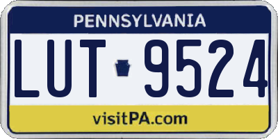 PA license plate LUT9524