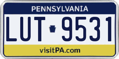 PA license plate LUT9531