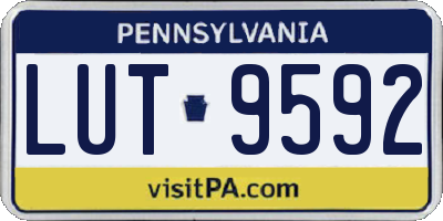 PA license plate LUT9592