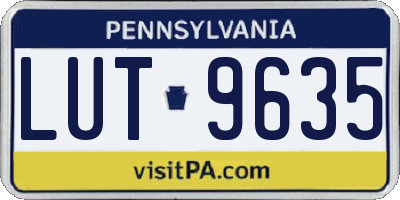 PA license plate LUT9635