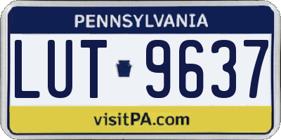 PA license plate LUT9637