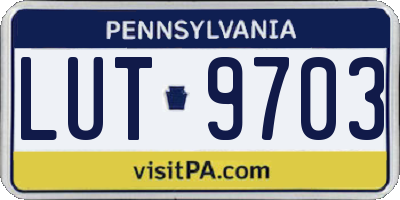 PA license plate LUT9703