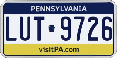 PA license plate LUT9726