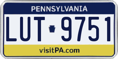 PA license plate LUT9751