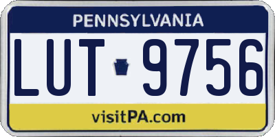 PA license plate LUT9756
