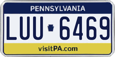 PA license plate LUU6469