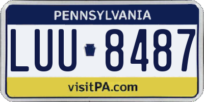 PA license plate LUU8487