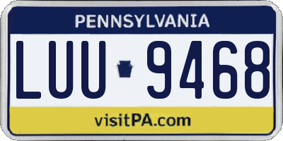 PA license plate LUU9468