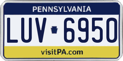 PA license plate LUV6950