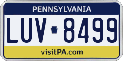 PA license plate LUV8499