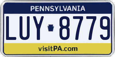 PA license plate LUY8779