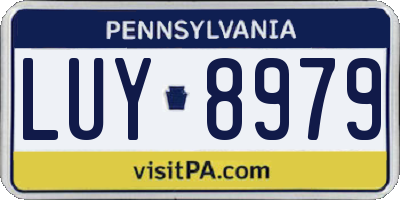 PA license plate LUY8979