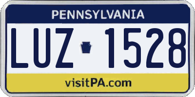 PA license plate LUZ1528
