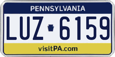 PA license plate LUZ6159