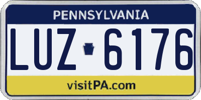 PA license plate LUZ6176