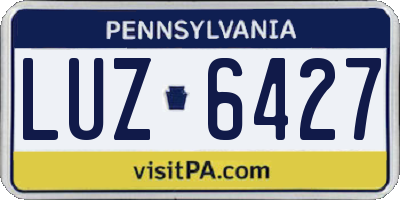 PA license plate LUZ6427