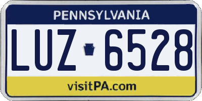 PA license plate LUZ6528